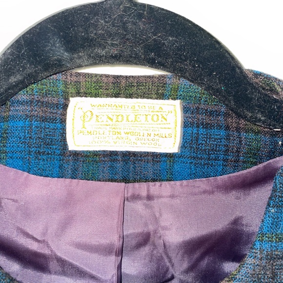 Pendleton Vintage Women's Plaid Wool Blazer - Picture 2 of 6